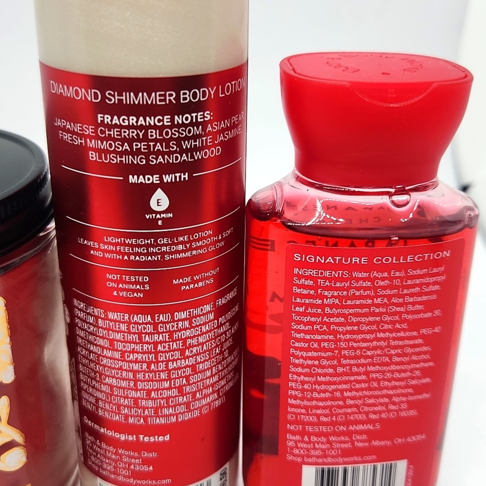Bath and Body Works Sale Japanese Cherry Blossom Unique Sexy 3 Piece Set - Picture 5 of 5